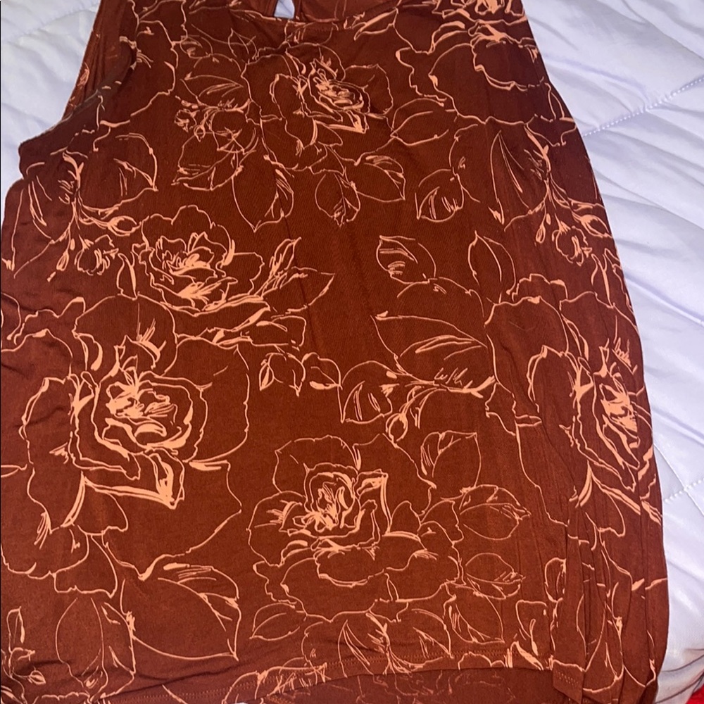 Apt. 9 Brown Tank Top with Elegant Design - Picture 4 of 4